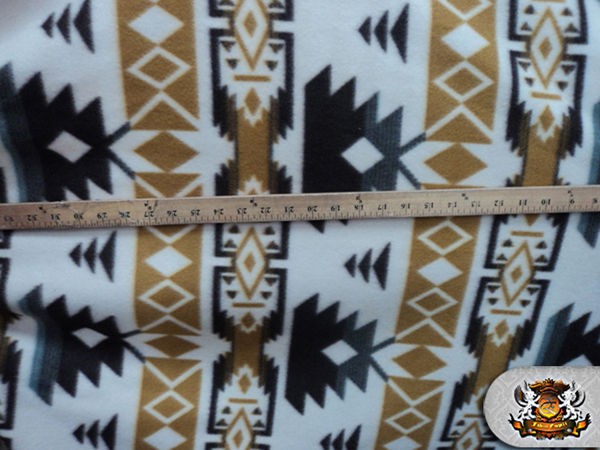 POLAR FLEECE FABRIC PRINTED *AZTEC NEW* BY THE YARD