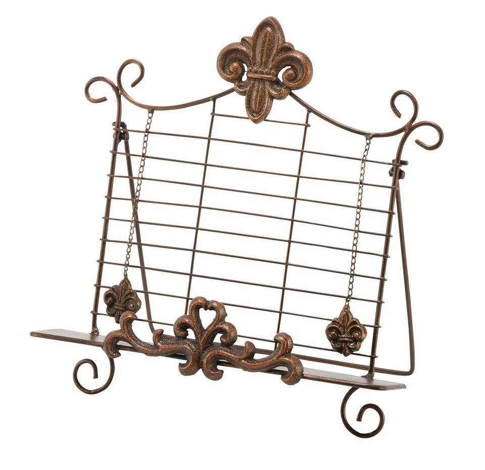 Metal Fleur de Lis Cookbook Stand Easel Photo Holder **  