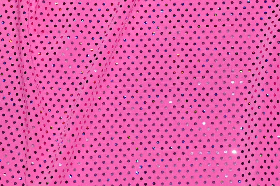   SPANDEX SAME TONE SEQUIN DOTS STRETCH FABRIC 58 DANCE GYMNASTICS