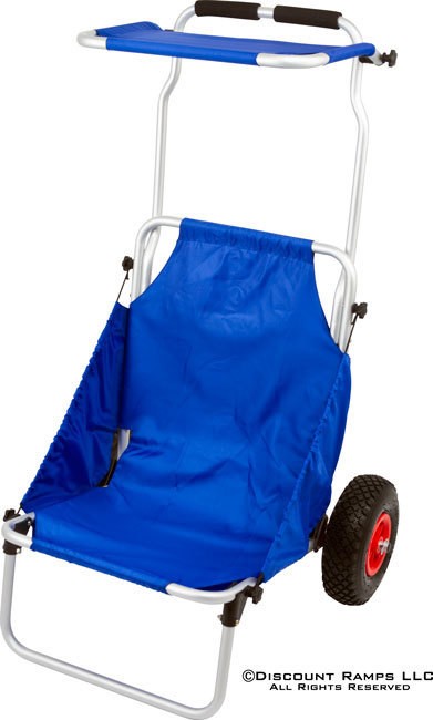 BLUE FOLDING BEACH CHAIR FISHING ​COOLER DOLLY WAGON CART (BFC BLUE)