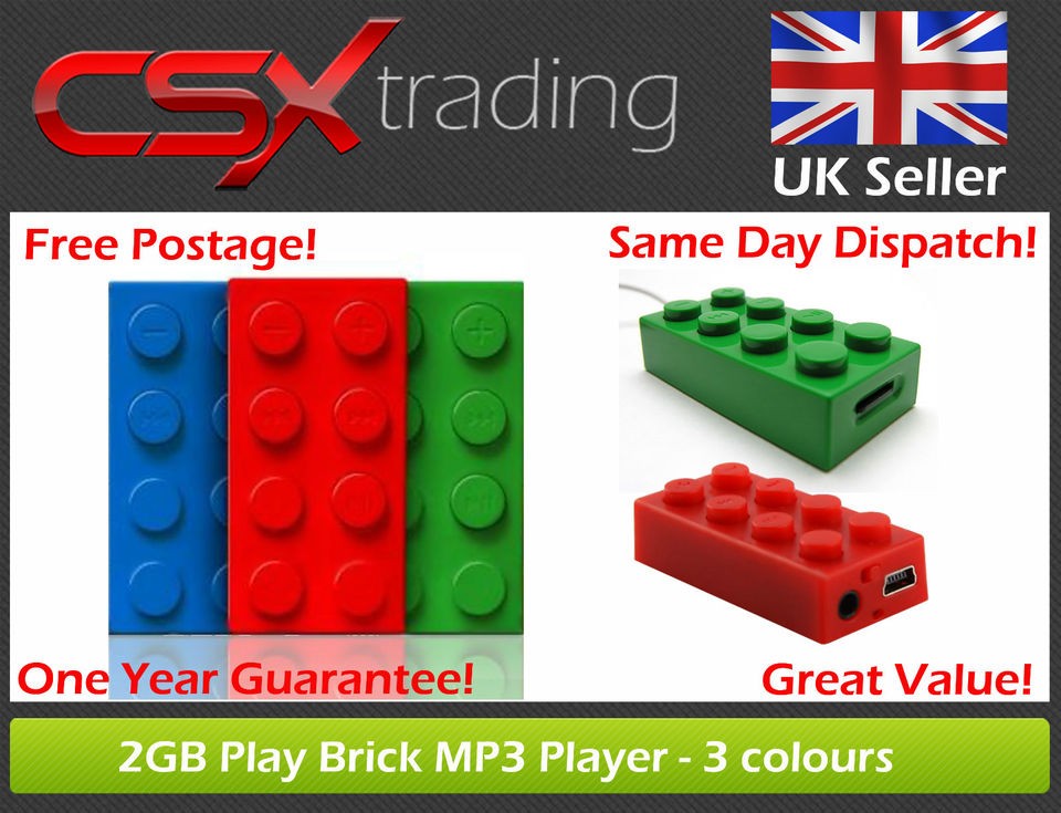   Brick Toy USB  Music Player Flash Drive. Available in 3 colours