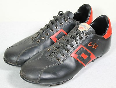 VTG 80s LOTTO DINO ZOFF BLACK SIGNATURE SOCCER FUTBOL CLEATS sz 11