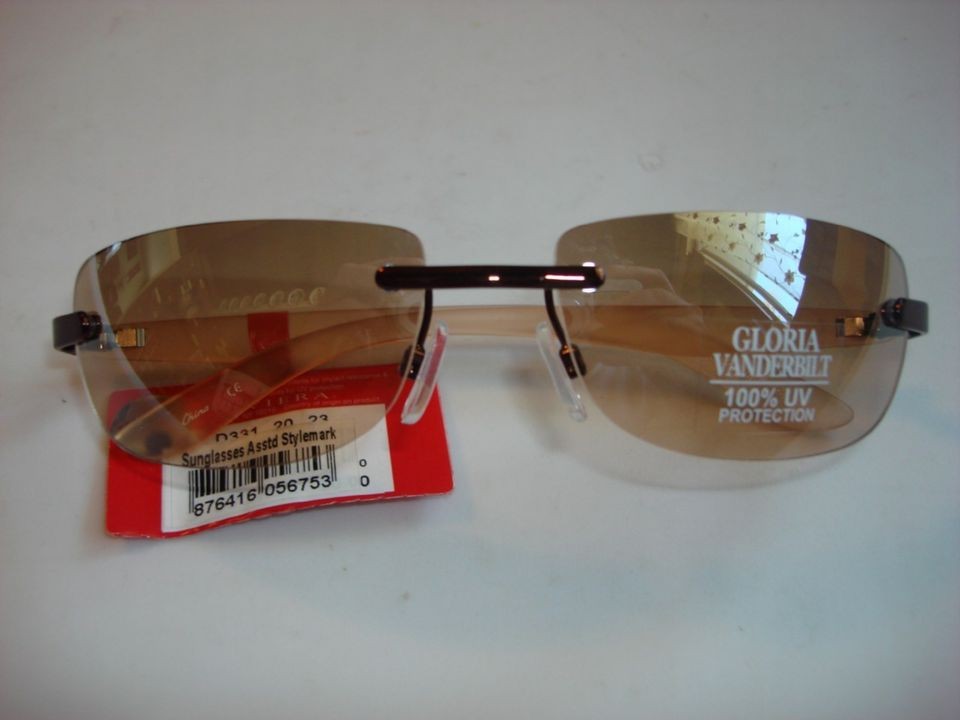 GLORIA VAN DERBILT RIVERIA SHINY GLASS SUNGLASSES NEW