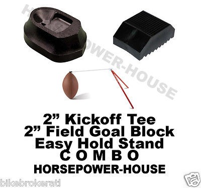 COMBO 2 Field Goal Block & Kick Off Tee & Metal Aluminum Football 