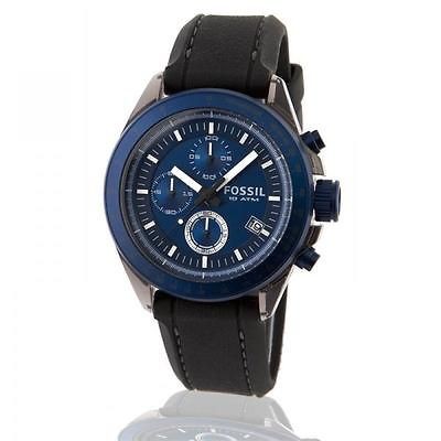 Fossil Flight Rubber Chronograph Blue Dial Mens Watch CH2784