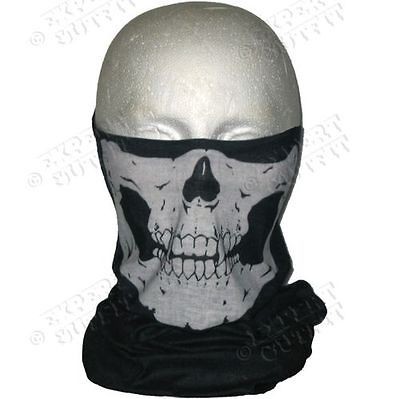 MICRO FIBER TUBE FACE MASK Skull Skeleton PAINTBALL SHIELD NEW SALE # 