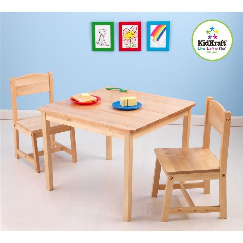   Aspen Kids Wooden Table and Chairs Set Childs Nursery Furniture