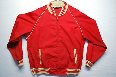 VTG 50s 60s CHAMPION RUNNER TAG Varsity Track Jacket Full Zip Mens Red 