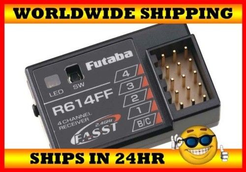 Futaba R614FF 4 Channel 2.4GHz FASST Receiver 4PK 4PKS