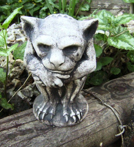 new latex concrete mold with plastic backup gargoyle