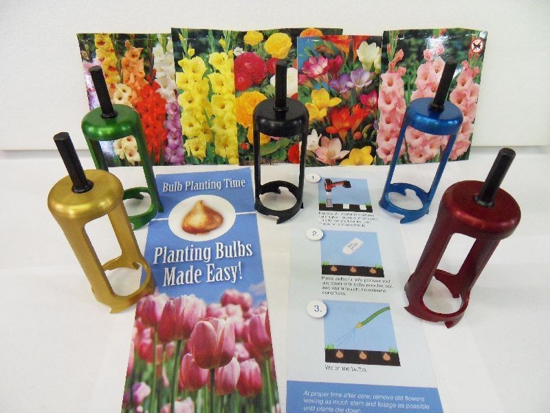 BULB PLANTING AUGER FLOWERS VEGETABLES PLANTER NEW