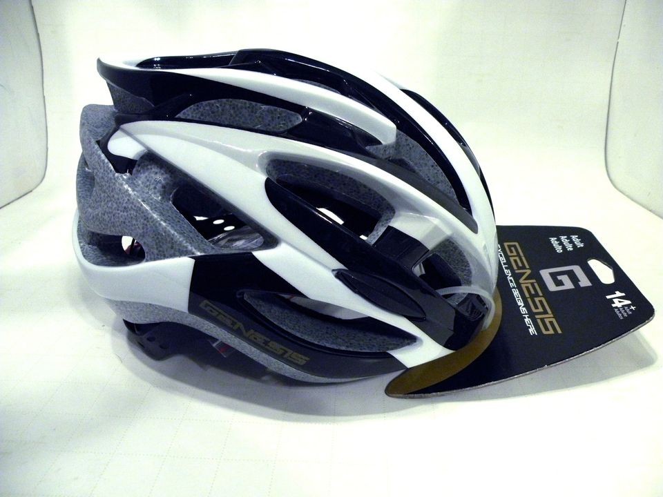 GENESIS   bicycle HELMET  bike   BLACK/White   New