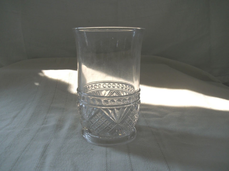 Vintage pressed glass spooner or vase