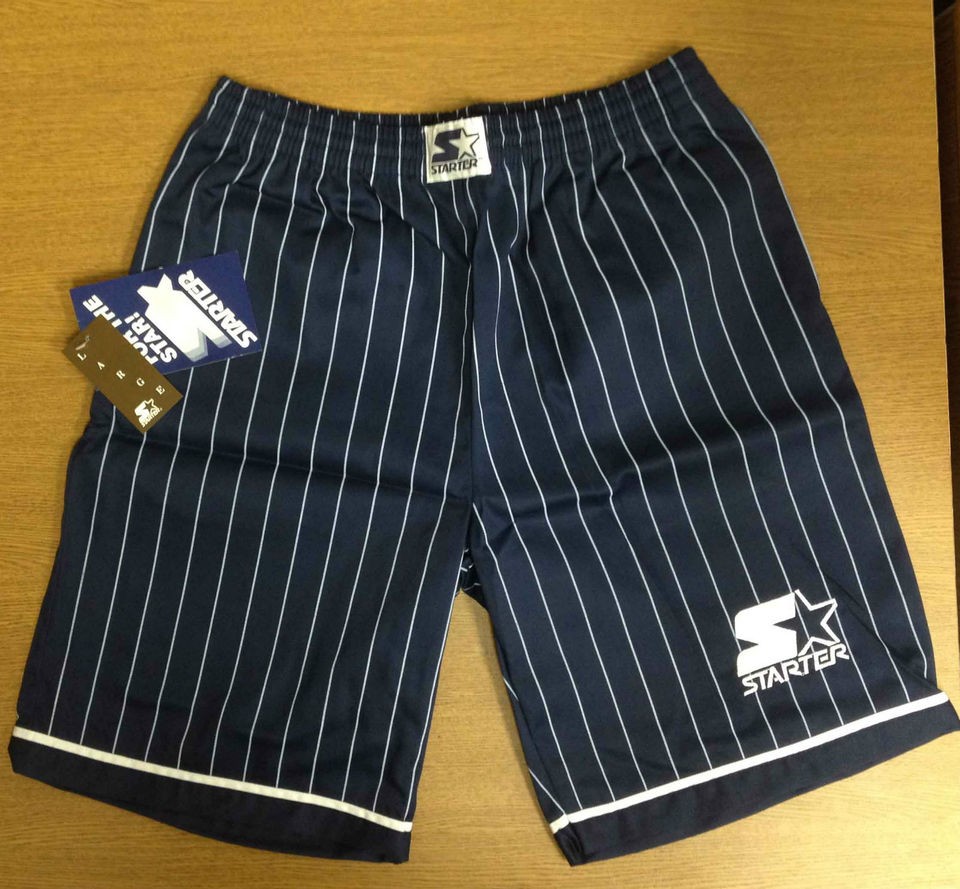 Vintage Deadstock Starter Blue Pinstripe Shorts Snapback Raiders Sox 