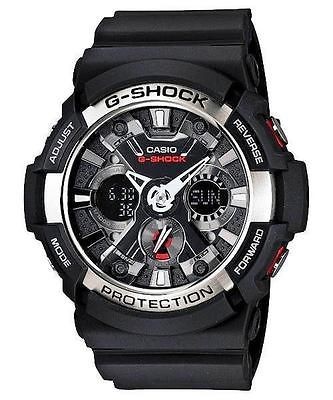 BRAND NEW CASIO G SHOCK ANALOG DIGITAL XL BLACK WATCH GA200 1A