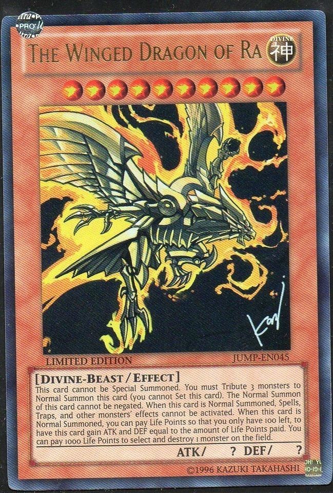 The Winged Dragon Of Ra NM 1st Ed YuGiOh PRMO JUMP EN045 Promos Yu Gi 