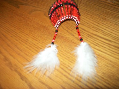 HEADDRESS HANDMADE WITH SAFETY PINS AND BEADSHANG FROM REAR VIEW 