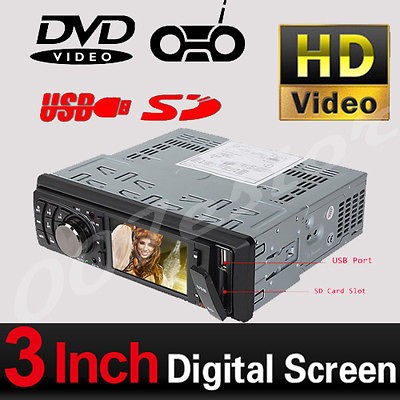   Din Car Stereo DVD Player Radio USB SD +Detachable Panel+USA Stock