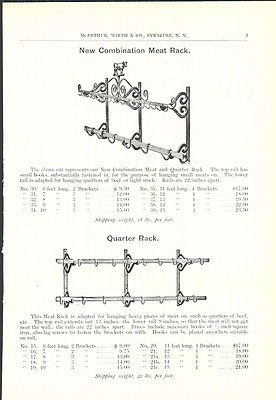 1900 AD Butcher Shop Tools Equipment Cow Figural Finial Gloekler Meat 