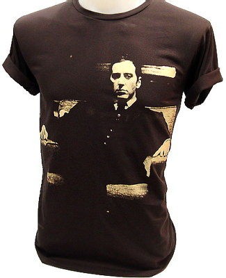 THE GODFATHER Al Pacino Mafia Movie Retro T Shirt dvd L