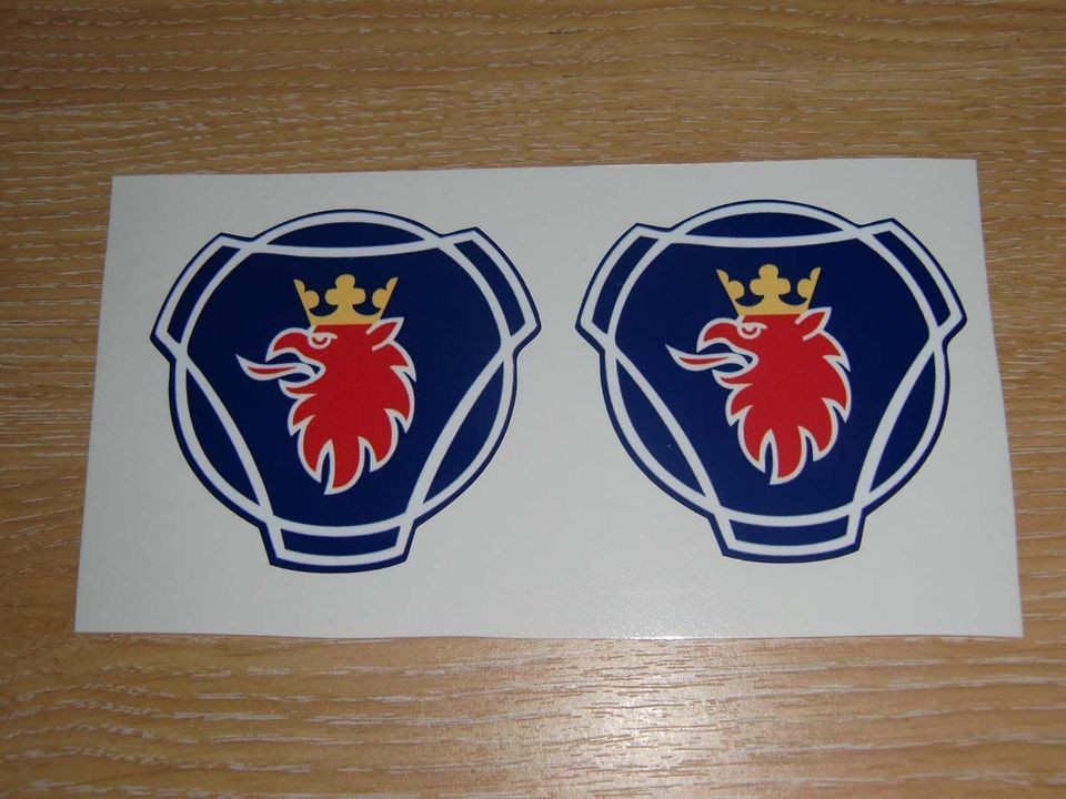 Scania Griffin Logo Sticker x 2   68mm truck decal