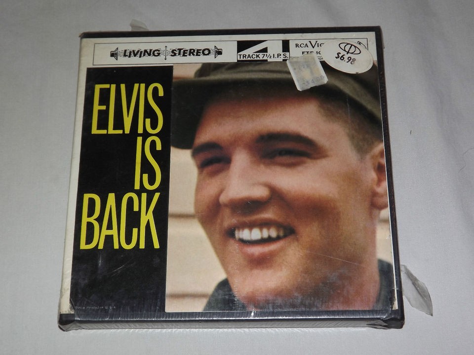 VINTAGE 1950 60S ELVIS IS BACK 4 TRACK 7 1/2 IPS RCA VICTOR STEREOTAPE 