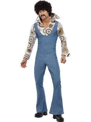 MENS 1970S GROOVY DANCER JUMPSUIT W/ ATTACHED SHIRT FANCY DRESS 