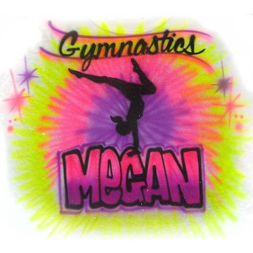 Gymnastics Airbrushed gymnast personailzed ANY NAME