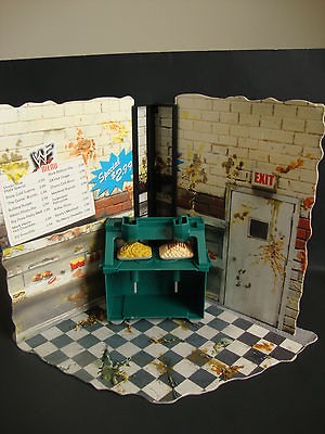 WWE Jakks Accessory Backstage Kitchen Playset 4 Wrestling Action 