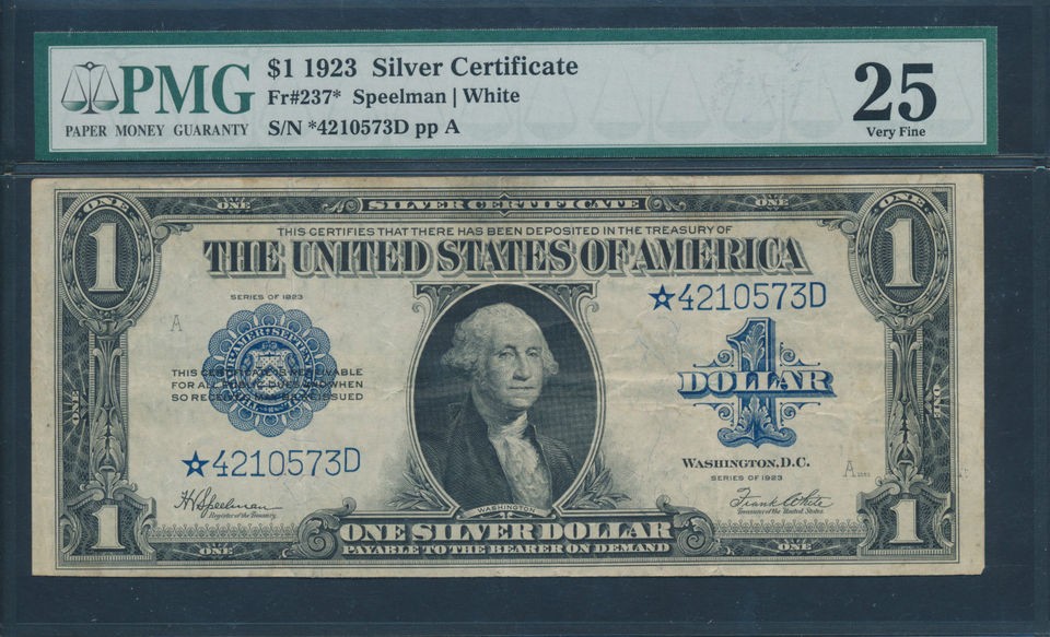 1923 silver certificate in Silver Certificates