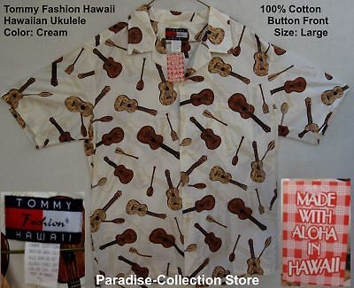 NEW HAWAIIAN ALOHA SHIRT UKE ALOHA SHIRT KOA KAMAKA GUITAR UKULELE USA 