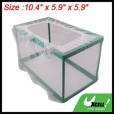   Cup Mount Green Frame White Net Fry Hatchery Breeder for Aquarium