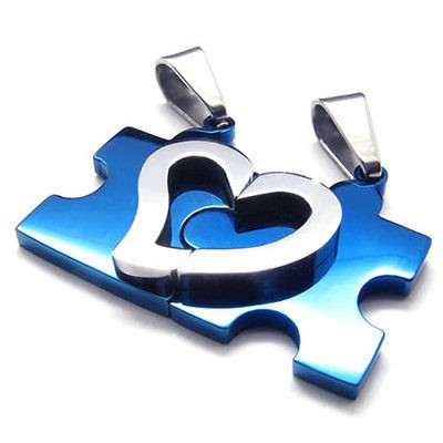 couples heart necklace in Necklaces & Pendants