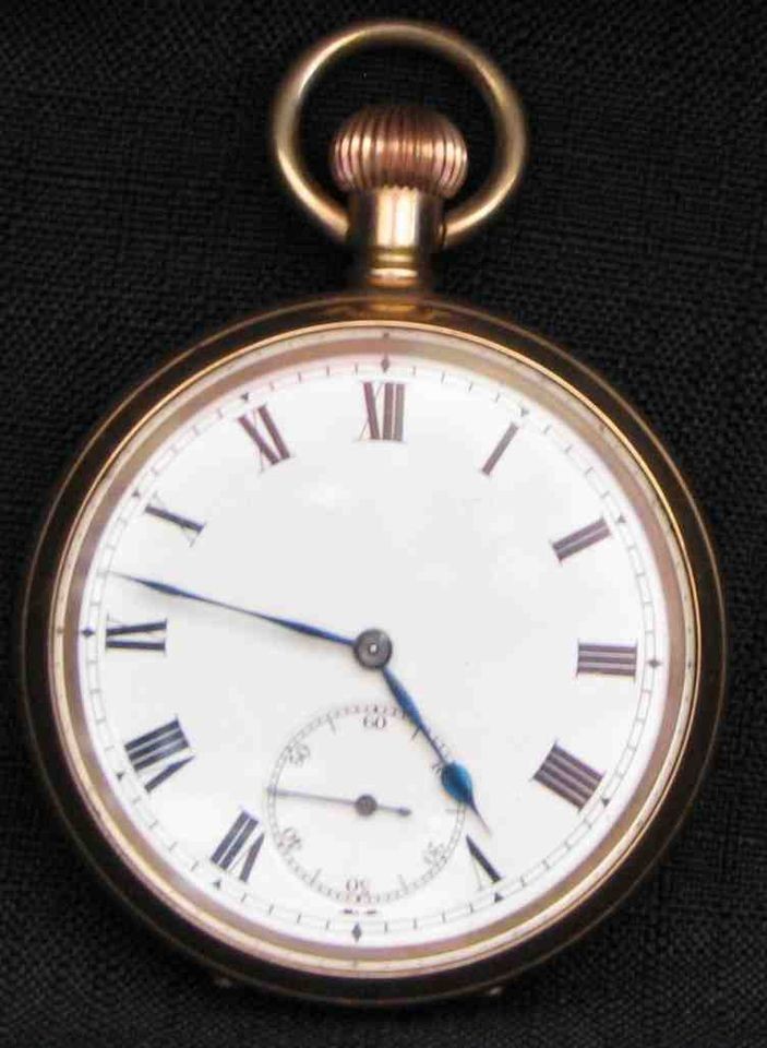 MOERIS Gold Filled Pocket Watch=SWISS MADE=white dial,Roman numeral 