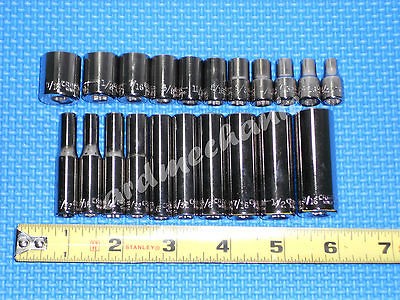   Craftsman 21pc SAE 6pt Deep & Shallow Socket set 1/4 drive new tools