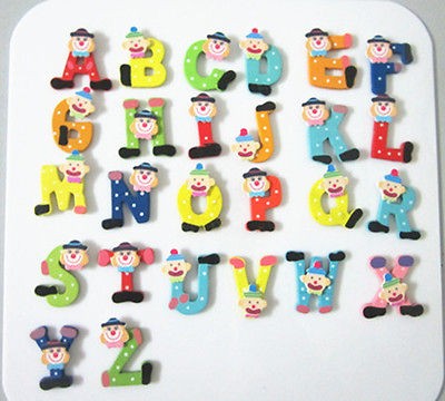 HOT Baby Gift 26x Wooden Magnet Letters Alphabet fridge Magnet 