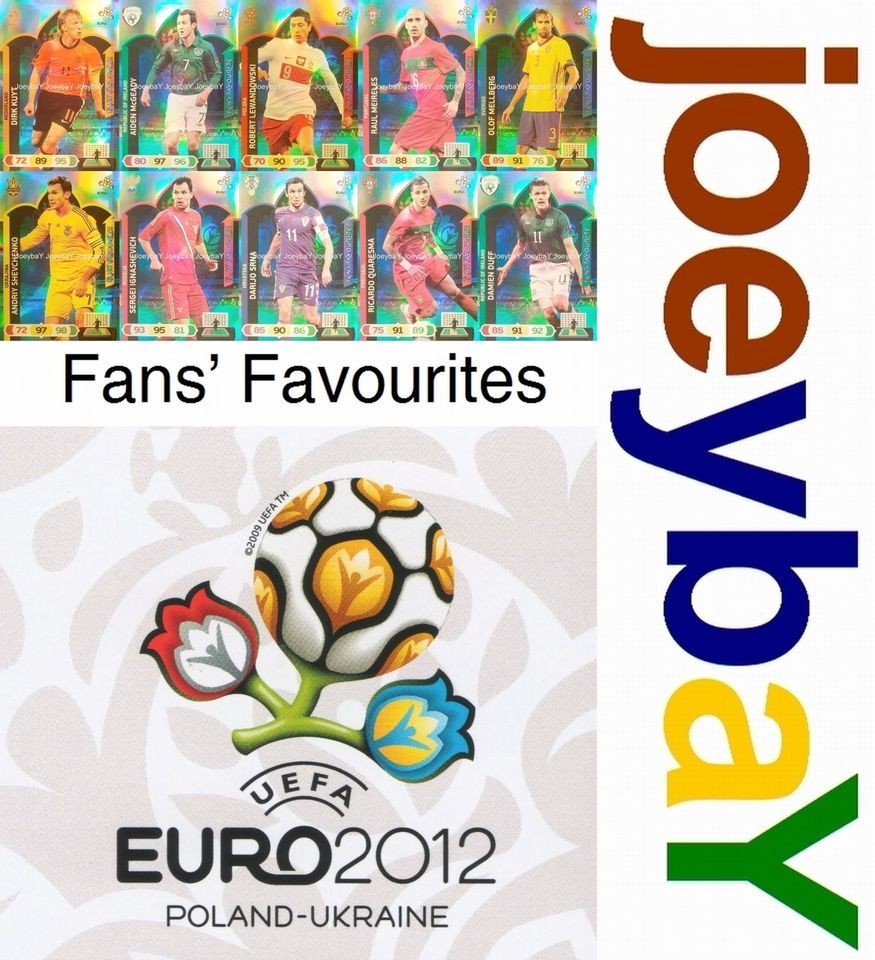 CHOOSE EURO 2012 FANS FAVOURITE # 257   275 PANINI ADRENALYN XL FROM 