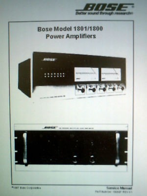 BOSE 1800 1801 SERVICE MANUAL PARTS PCB SCHEMATIC BND