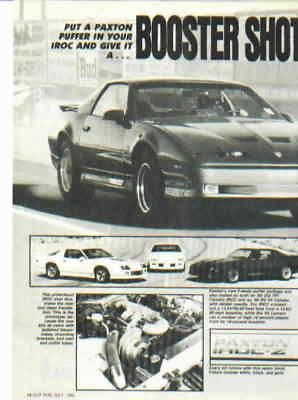 1988 CAMARO IROCZ / TRANS AM PAXTON SUPERCHARGED