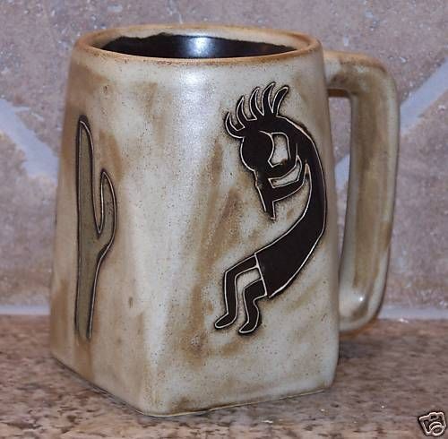 Kokopelli Stoneware 12 oz Square Mug Southwestern Mara