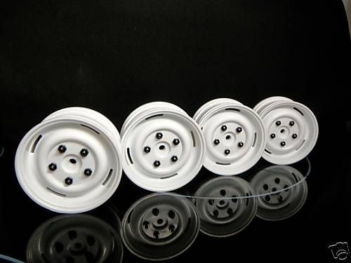 Land Rover Defender 1.9 white wheels set Tamiya Hilux