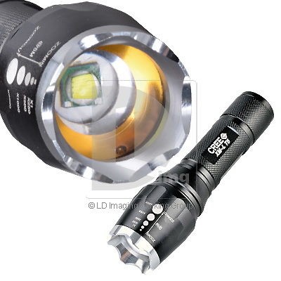   Lumen Zoomable CREE XM L T6 LED 18650 Flashlight Torch Zoom Lamp Light