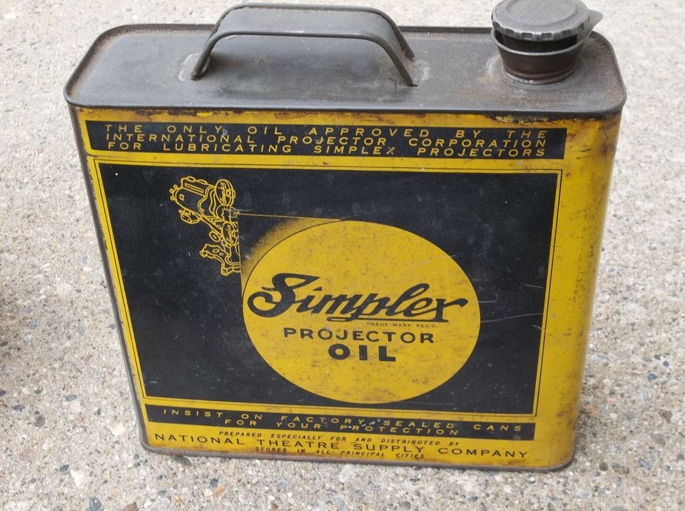 Early Simplex Projector Oil One Gallon Can Gas Station