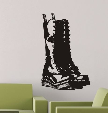 DR MARTENS BOOTS WALL ART STICKER VINYL ROOM CG071 SKIN