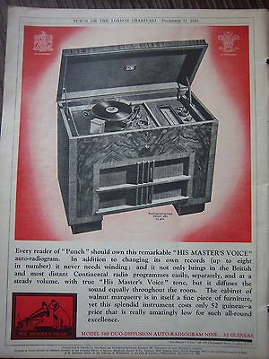   Victor Model 580 Duo Diffusion Auto Radiogram Nine Phonograph RAdio Ad