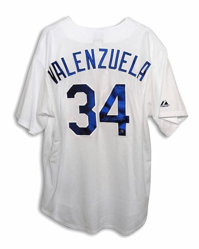 Fernando Valenzuela Autographed Dodgers Majestic Jersey