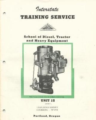 STROMBERG ZENITH CARBURETOR SERVICE TRAINING MANUAL