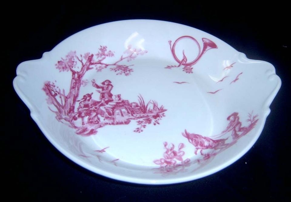   Limoges Aluminite Oven Safe Pink Toile Round AuGratin Baking Dish