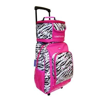 NEW CUTIE PATOOTIE WHEELED BACKPACK WITH LUNCH BAG/ROLLING/CA​RRY ON 