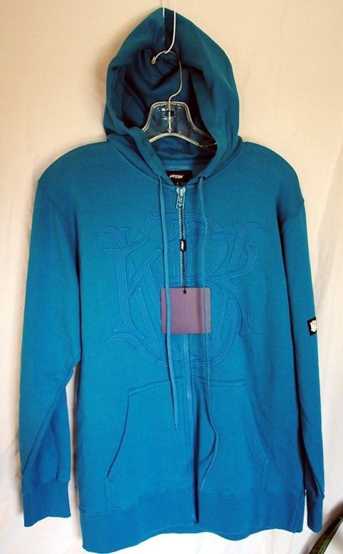 Krew Mono Zip Applique Skate Hoodie Mens NEW w/Tags KR3W